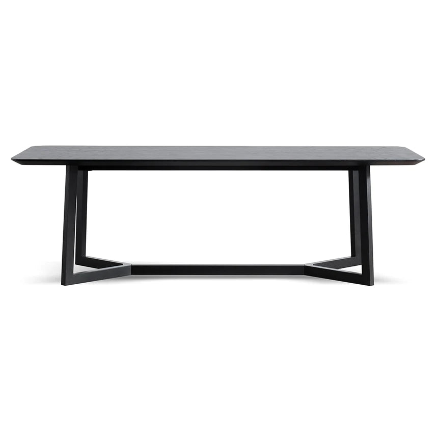Haben Wooden Dining Table In Full Black - 2.4m - NotBrand