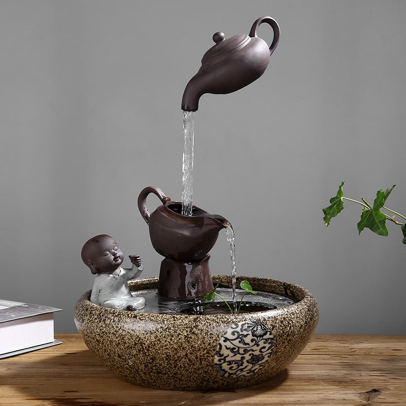 Lucky Zen Suspended Teapot Water Fountain Humidifier - Notbrand