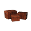 Haemir Set of 3 Tan Leather Trunks / Boxes - Notbrand