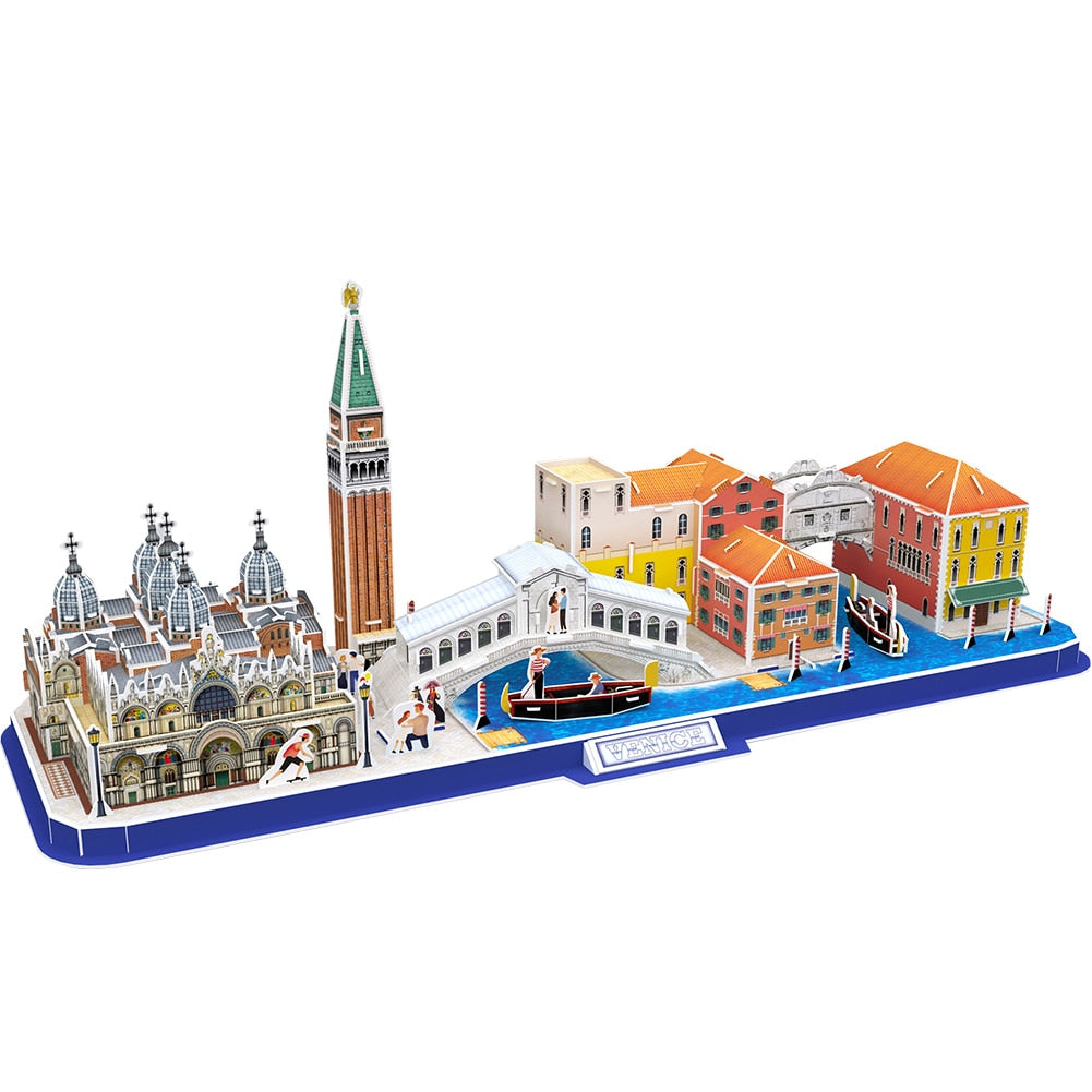 Venice Cityline Italy San Marco Basilica Rialto Bridge Model Building Kit - Notbrand