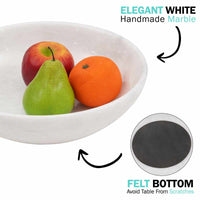 Heirlooms Round Fruit Bowl in Marble - White - Notbrand