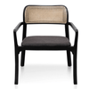 Harper Fabric Armchair - Anchor Grey with Black Legs - Notbrand