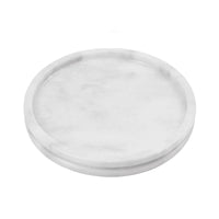 Havoc Round Tray in Marble - White - Notbrand