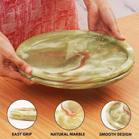 Havoc Round Tray in Marble - Green - Notbrand