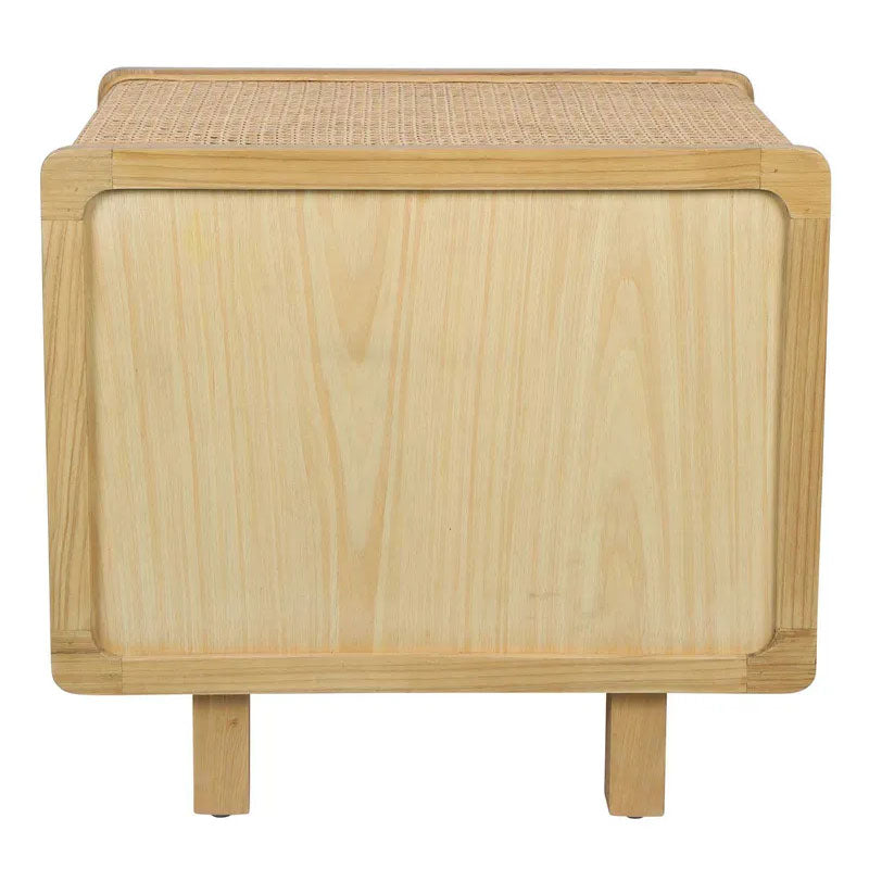 Hayme Wooden Bedside Table - Natural-Notbrand