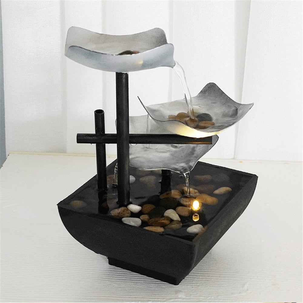 3 Layered Table Fountain With Power Switch - Notbrand