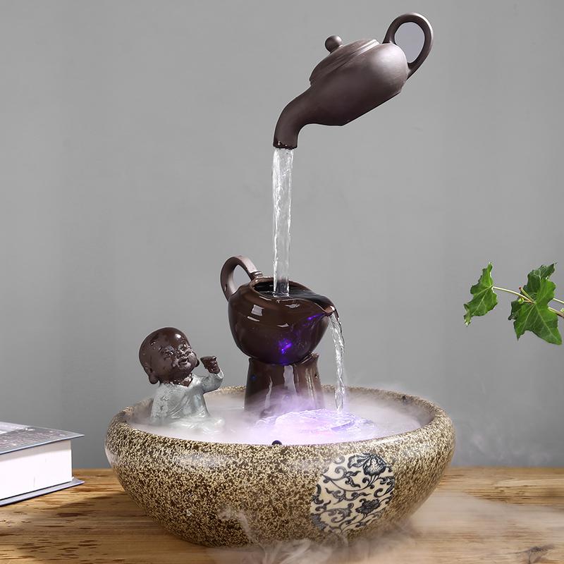 Lucky Zen Suspended Teapot Water Fountain Humidifier - Notbrand