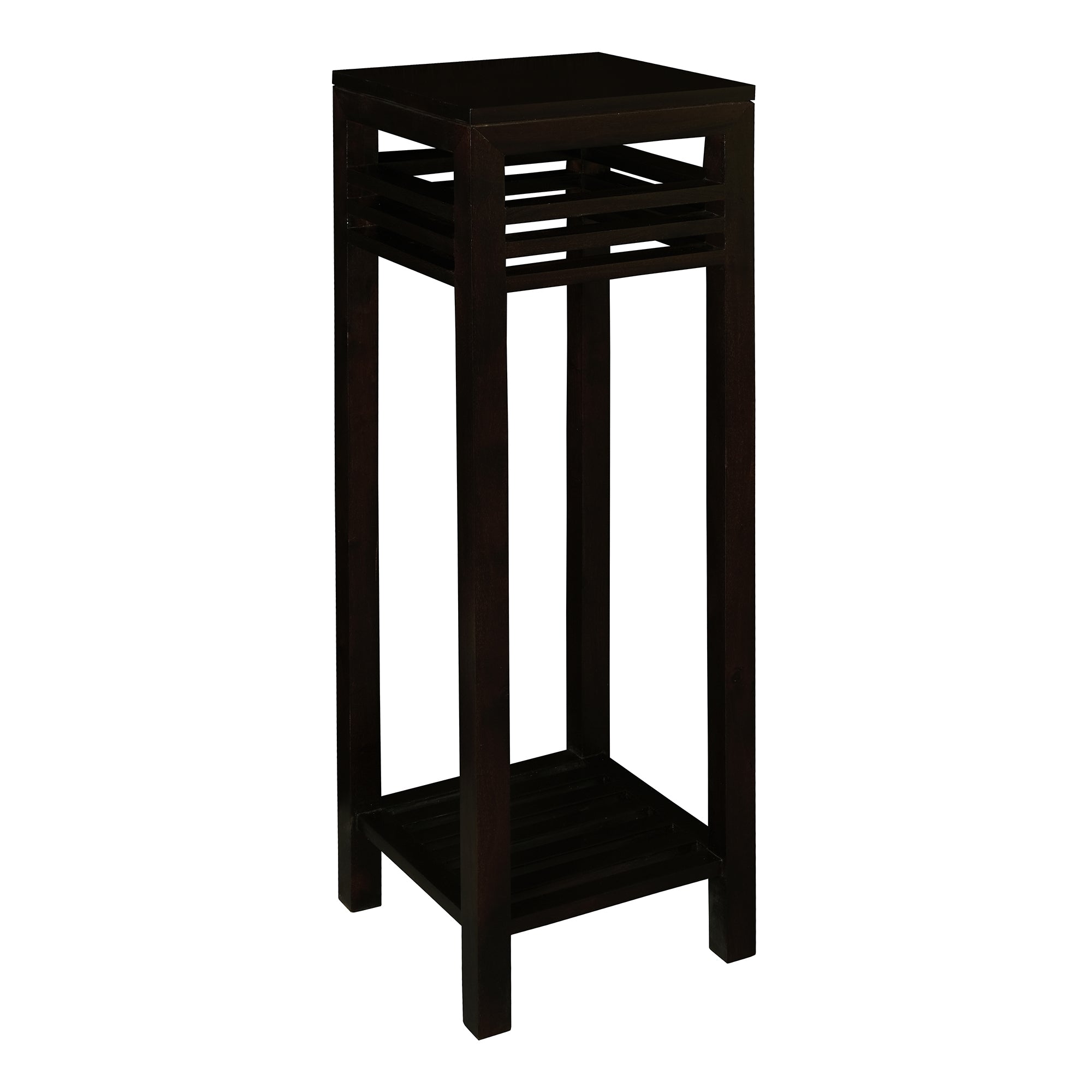 Holland Timber Stripe Plant Stand - Chocolate - Notbrand