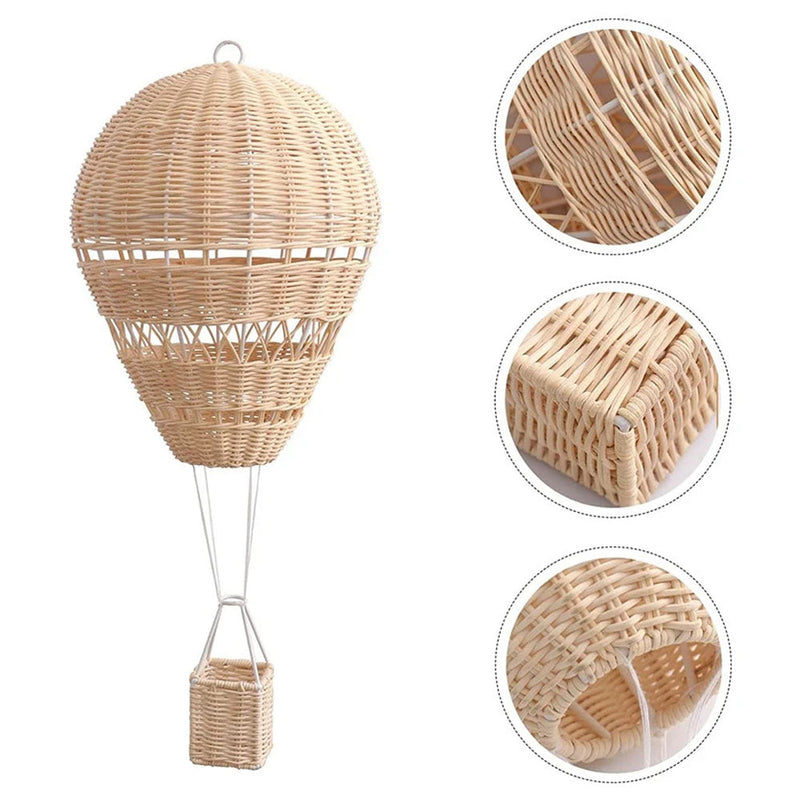 Handmade Rattan Hot Air Balloon Hanging Pendant - Notbrand