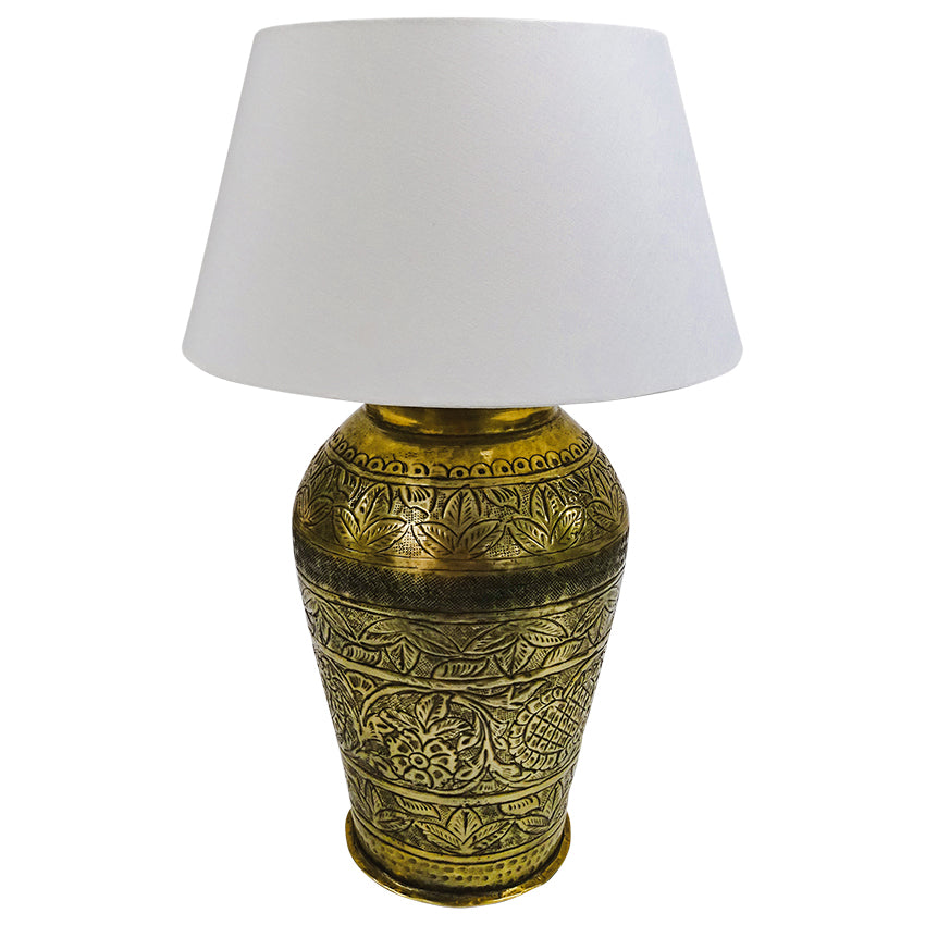 Miranda Table Lamp with Shade - Polished Antique Brass - Notbrand