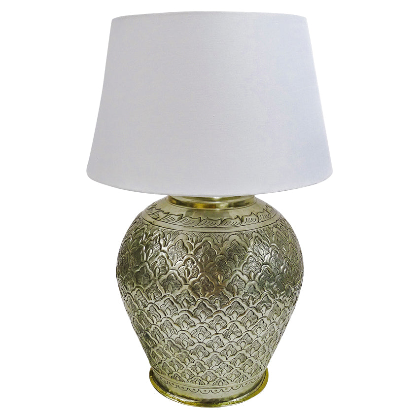 Pristina Lamp with Shade - Polished Antique Silver - Notbrand