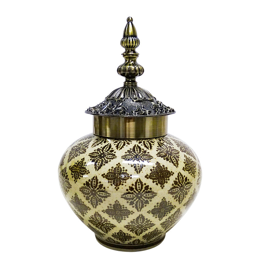 Fernando Ceramic Temple Jar - Small - Notbrand