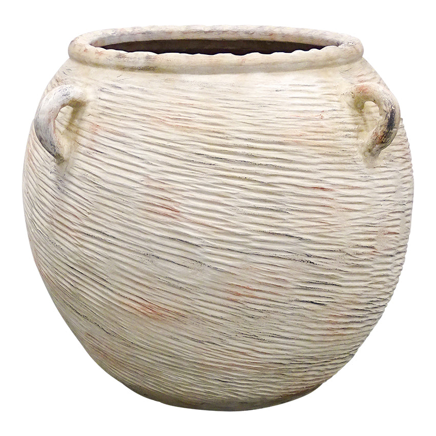 Agios Terracotta Pot in Antique White - 57cm - Notbrand