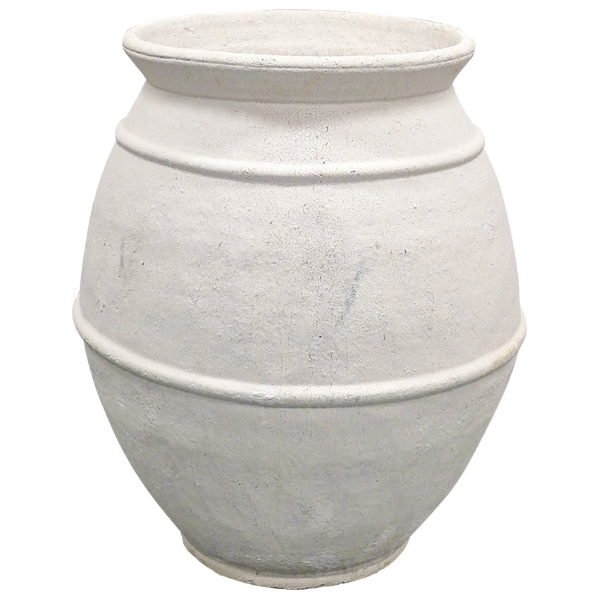 Tuscan Terracotta Pot in Rough White - 80cm - Notbrand