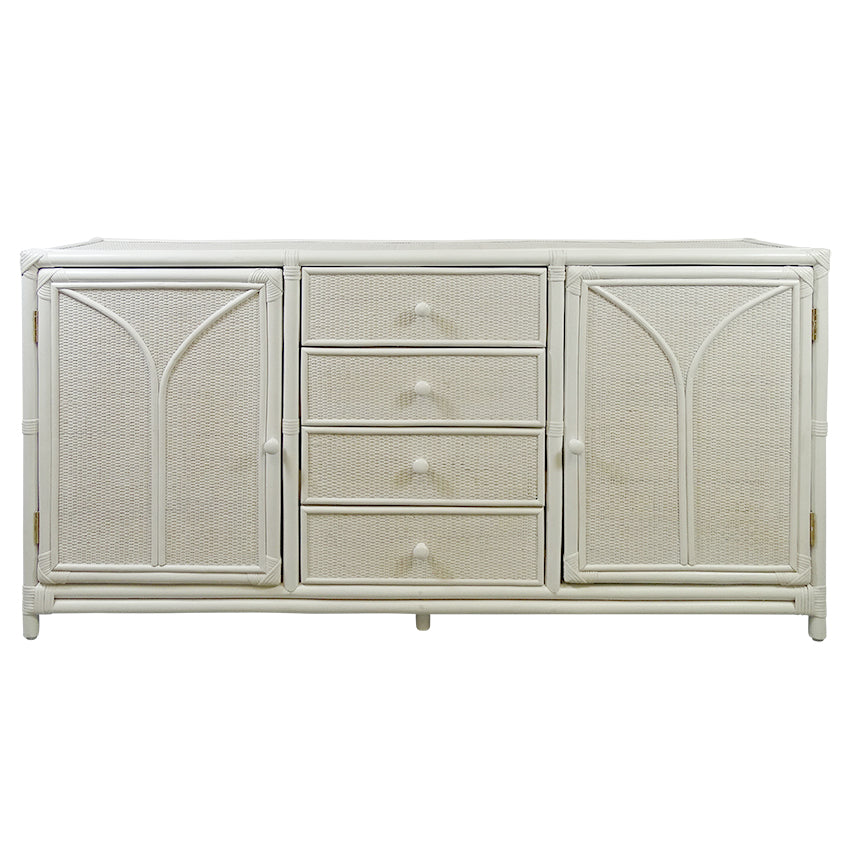 Surrey Bamboo Buffet Table - White Wash - Notbrand