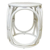 Felix Bamboo Rattan Side Table - White Wash - Notbrand