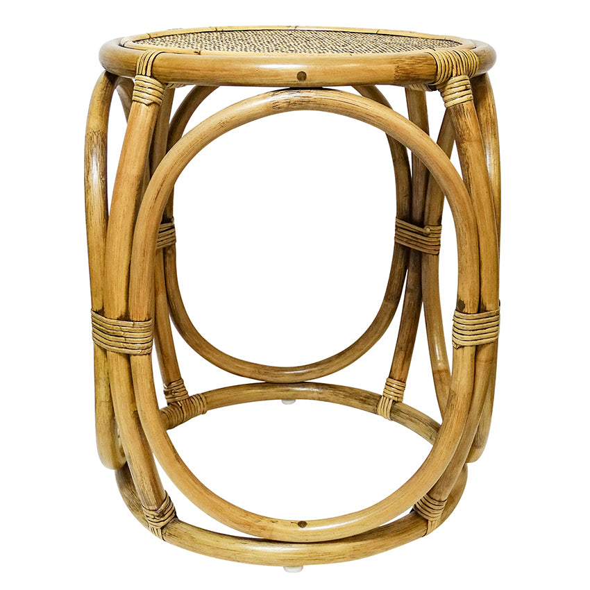 Felix Bamboo Rattan Side Table - Toffee - Notbrand