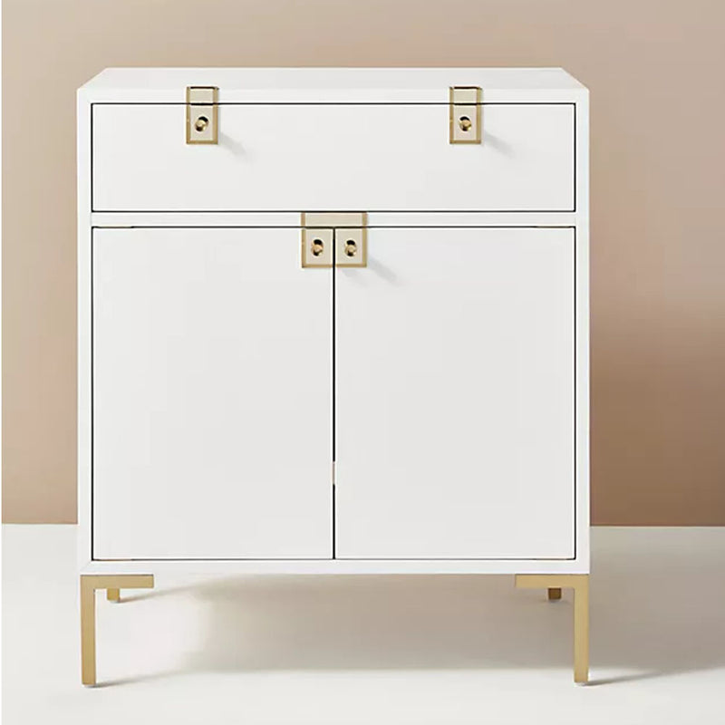 Monge Wooden 1 Drawer 2 Door Cabinet - White