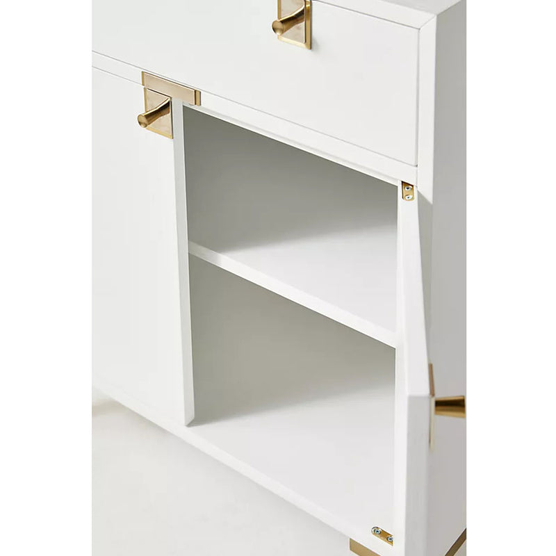 Monge Wooden 1 Drawer 2 Door Cabinet - White