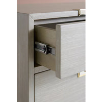 Monge Wooden 6 Drawer Dresser - Light Grey - Notbrand