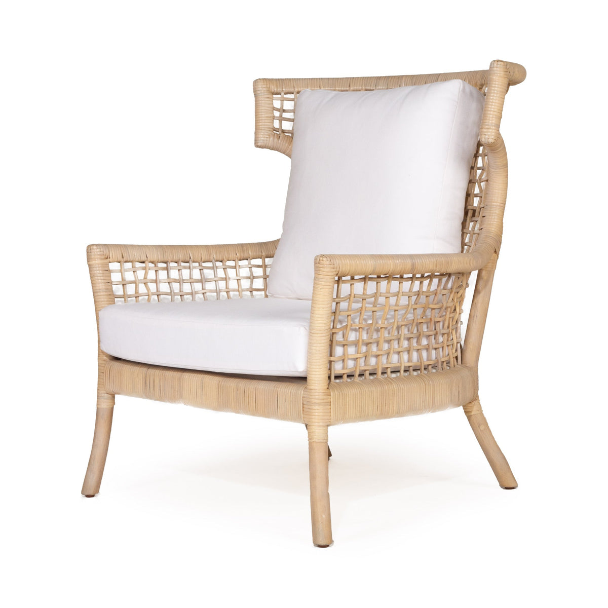 Isla Rattan Lounge Armchair - White Wash - Notbrand