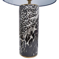 Niveus Ceramic Base Table Lamp - Black & White - Notbrand