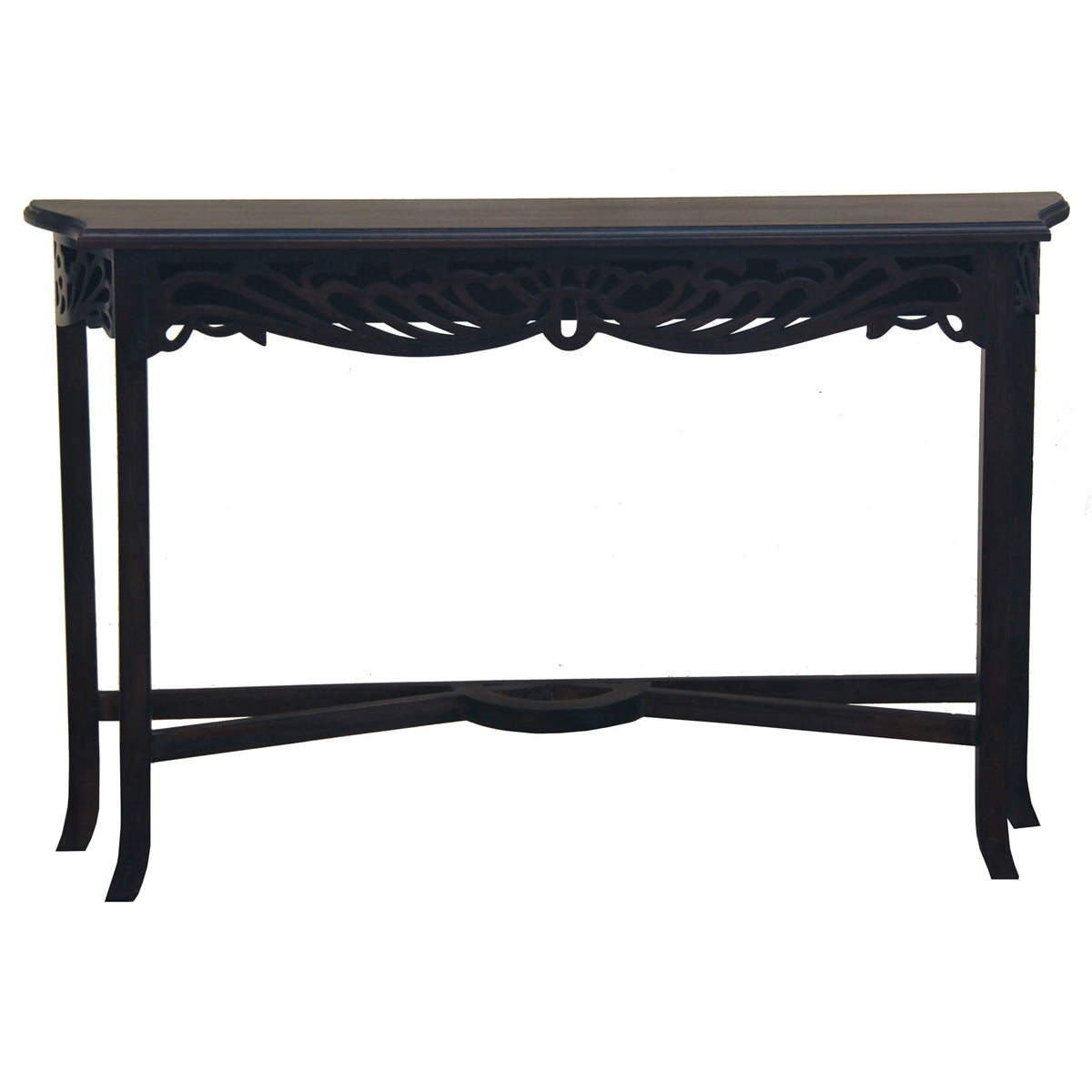 Jepara Handcarved Timber Console in Chocolate - 120cm - Notbrand