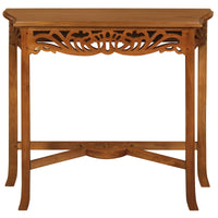 Jepara Handcarved Timber Console in Light Pecan - 82cm - Notbrand