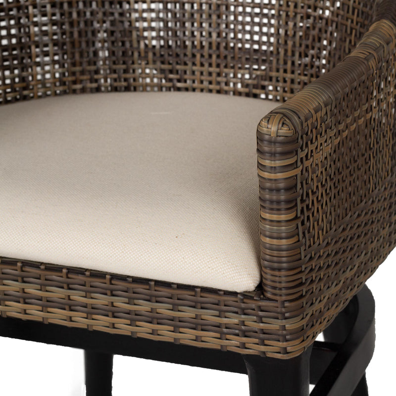 Jude Rattan Dining Chair - Cappuccino - Notbrand