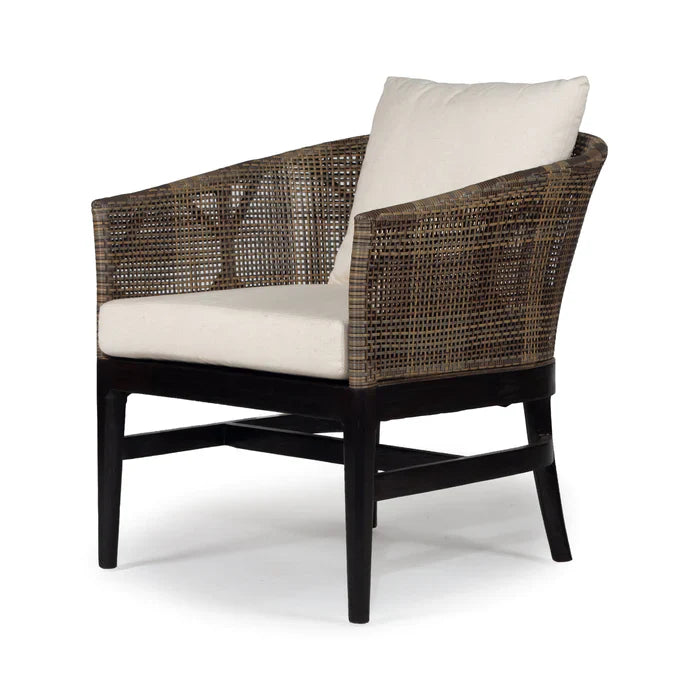 Jude Rattan Occasional Chair - Cappuccino - Notbrand