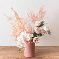 Set of 2 Ceramic Cyprus Vase in Matte Light Pink - Range - notbrand