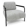 Munia Fabric Armchair with Black Legs - Light Spec Grey - NotBrand