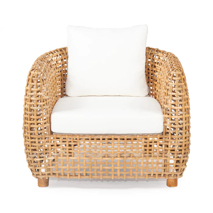 Leo Rattan Lounge Chair - Natural - Notbrand