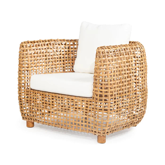 Leo Rattan Lounge Chair - Natural - Notbrand