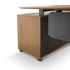 Liarie Right Return Grey Office Desk - Natural Top - NotBrand