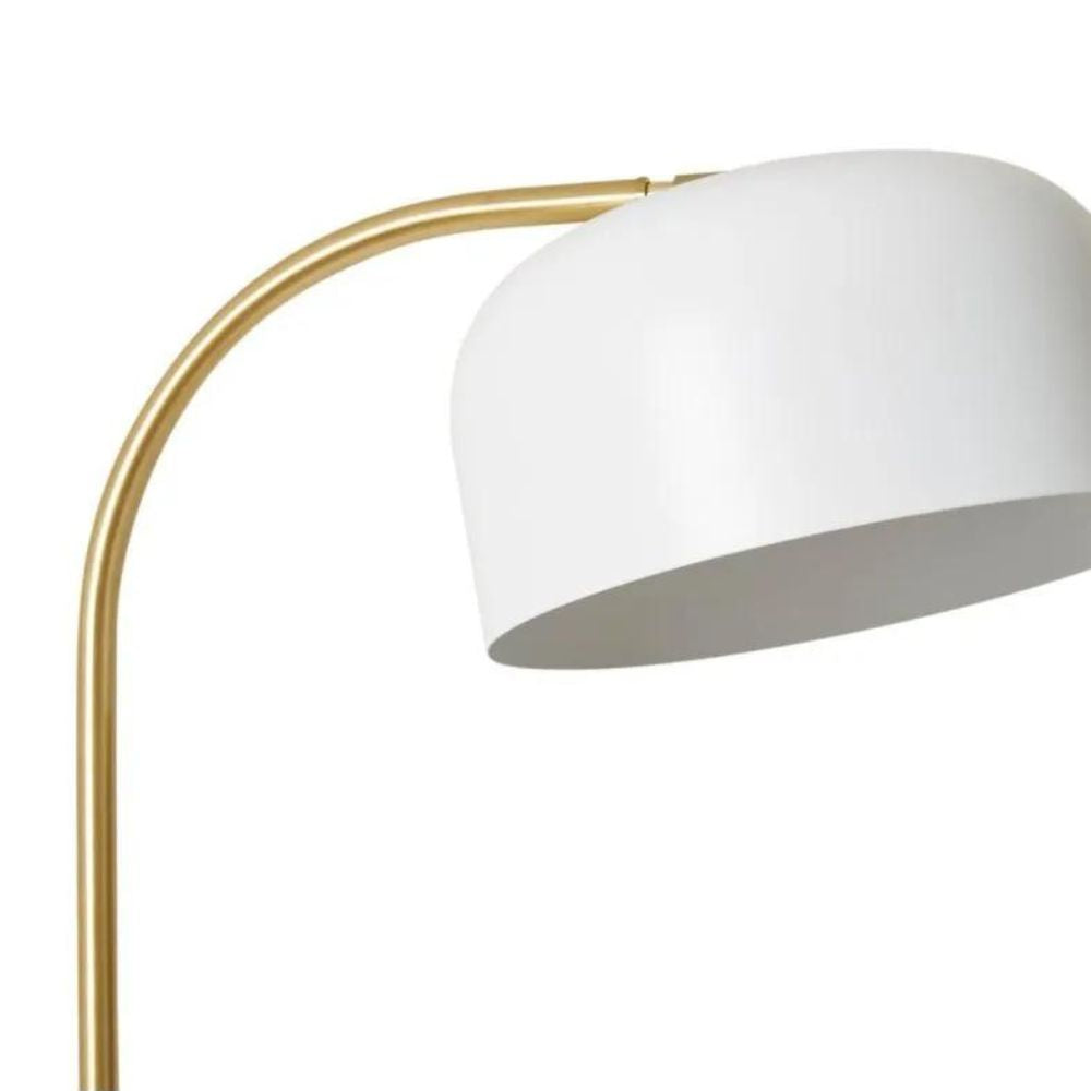 Londyn Floor Lamp - White & Brass - Notbrand