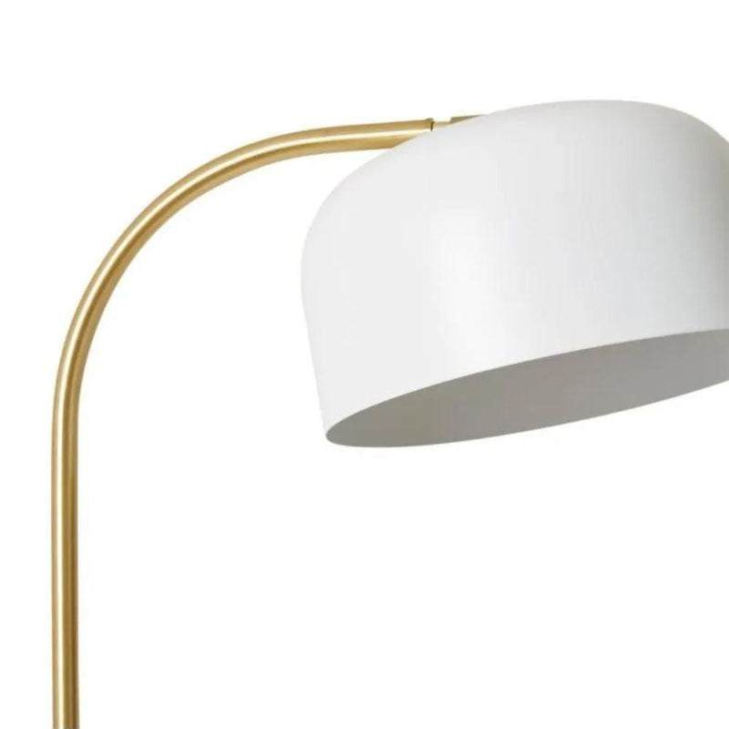 Londyn Floor Lamp - White & Brass - Notbrand