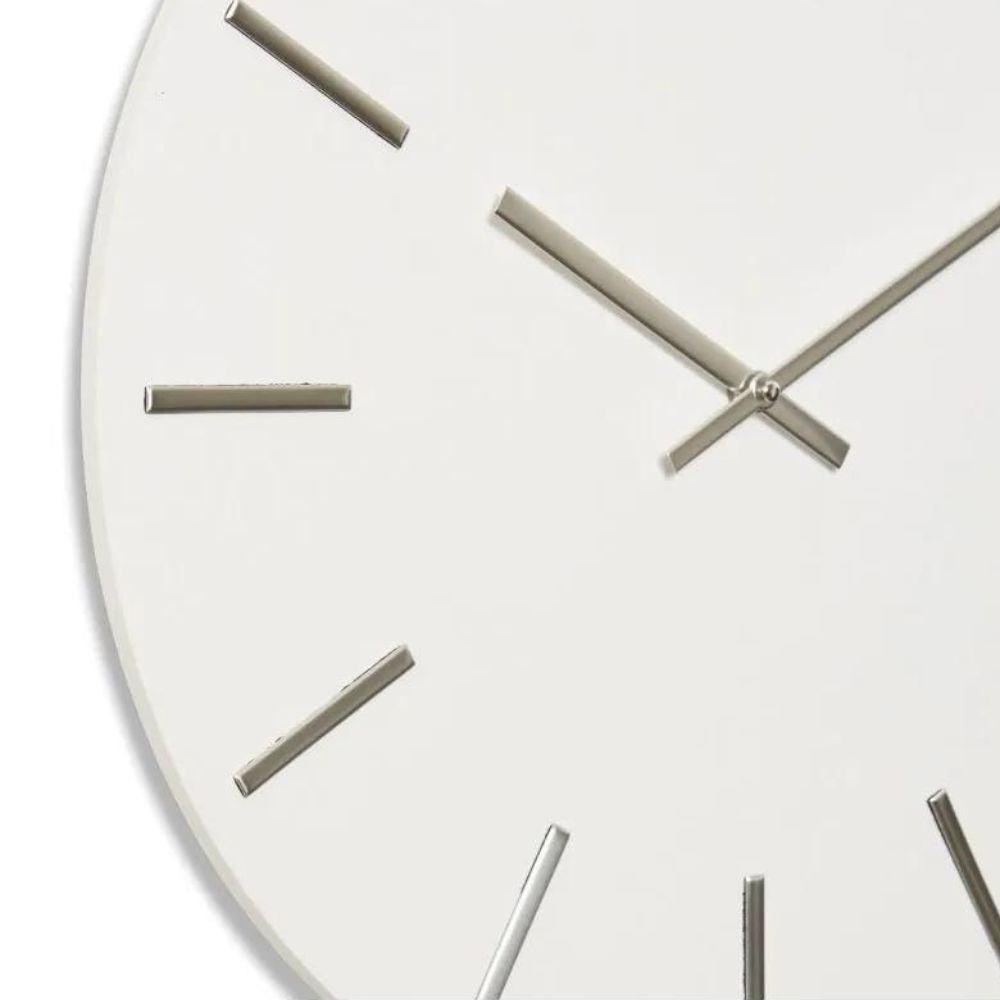 Maddox Wall Clock - White and Silver - NotbRand