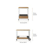 Mebale Outdoor Bar Cart - Black Powder Coated Frame - NotBrand