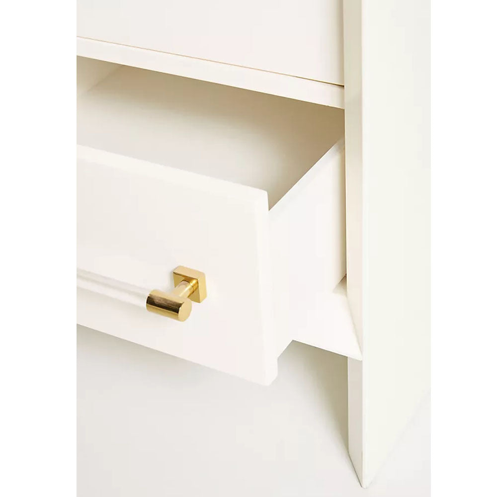 Machey Hardwood Cabinet With 2 Drawer - Ivory - Notbrand