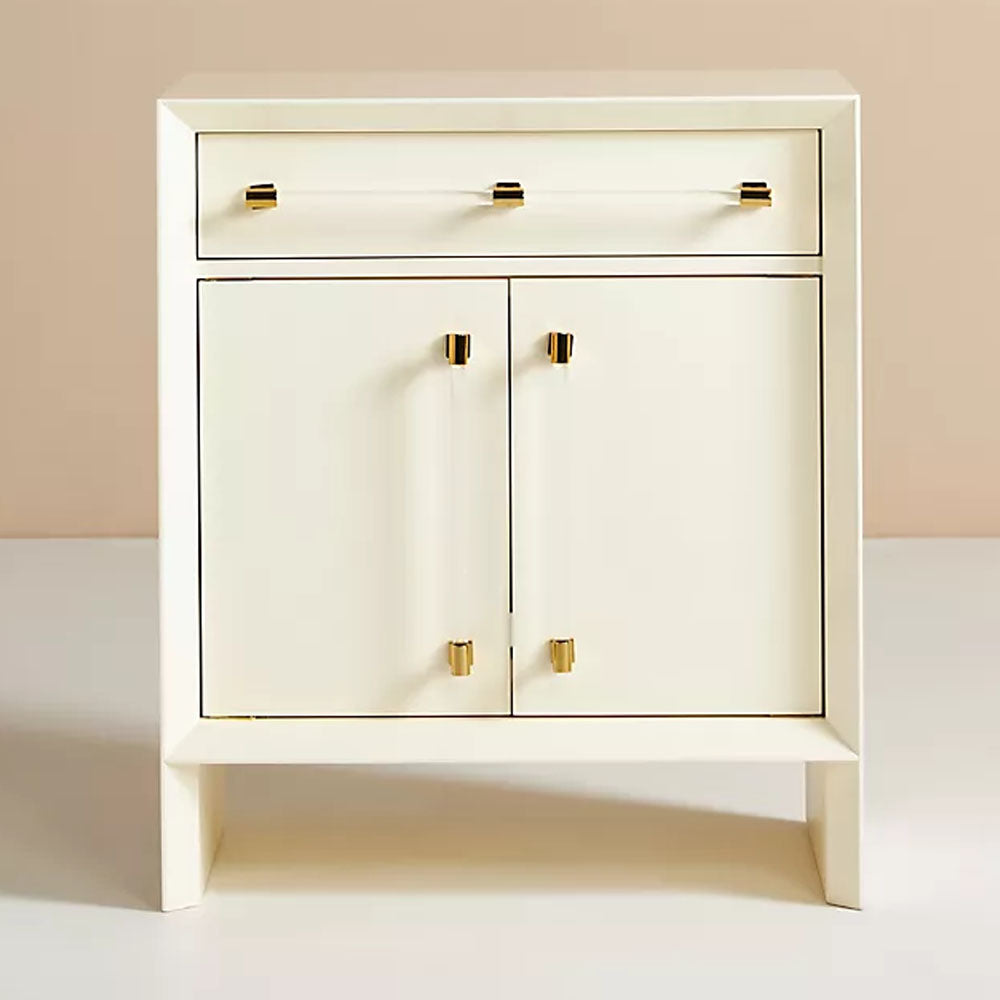 Machey Hardwood Entryway Cabinet - White - Notbrand