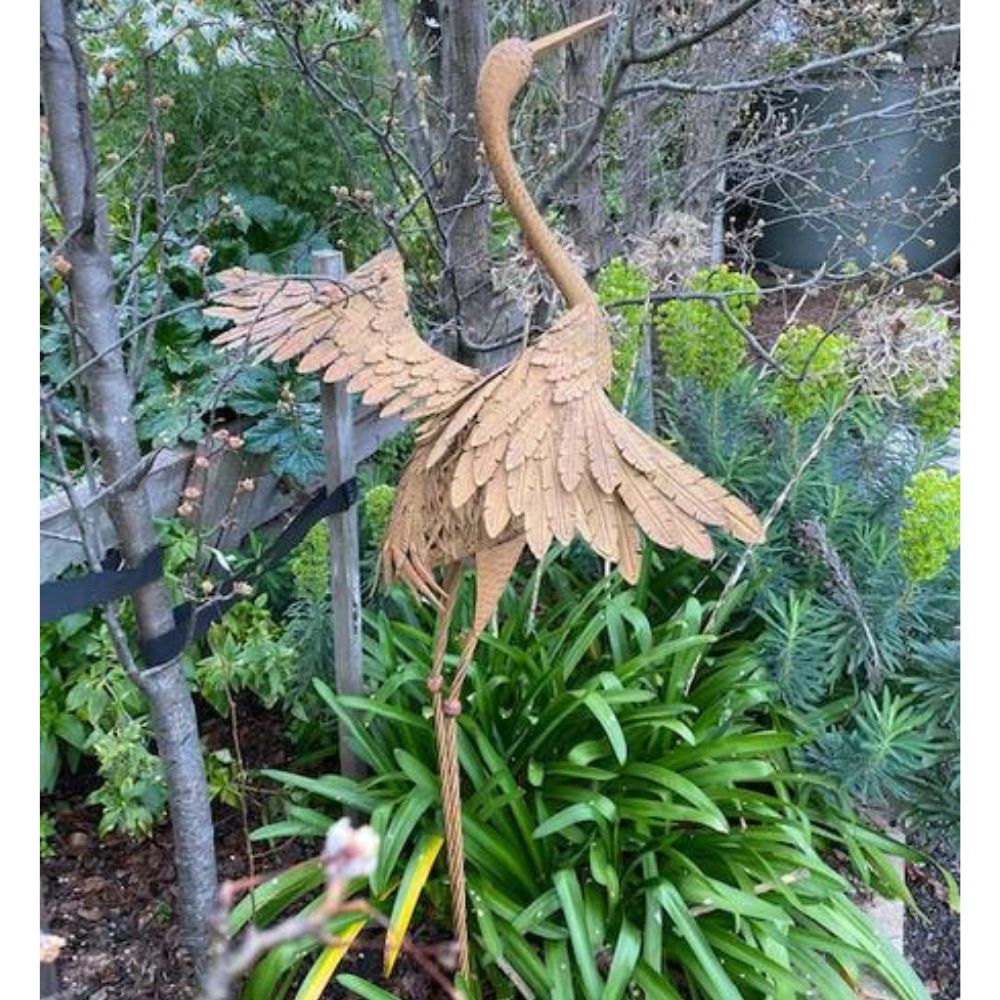 Crane Garden Statue with Majestic Wings - Notbrand