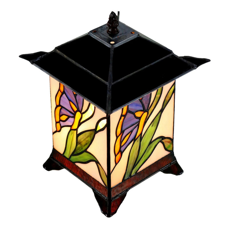 Misaku Butterfly Tiffany Style Table Lantern - Multi - Notbrand