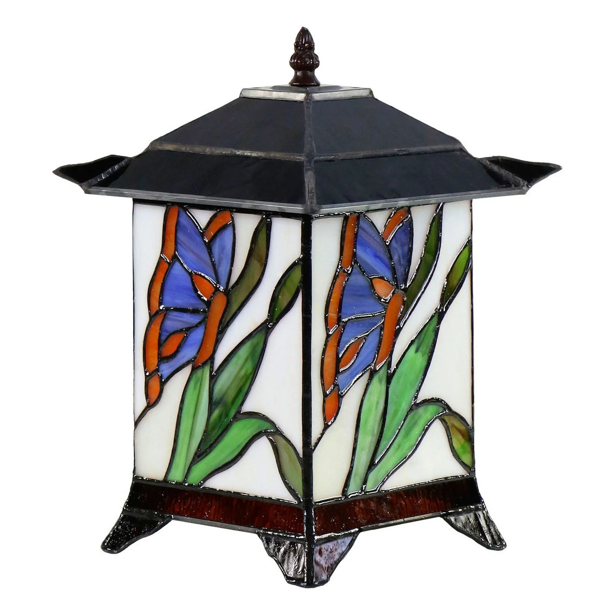 Misaku Butterfly Tiffany Style Table Lantern - Multi - Notbrand