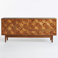 Kohil Patterned Wooden Drawer and Cabinet Sideboard - Notbrand