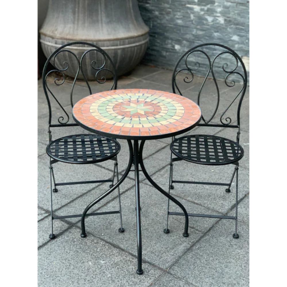 Mosaic Outdoor Dining Table and Chair - Set of 3 - NotBrand