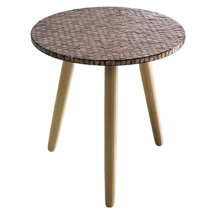Copper Glow Side Table - Mother Of Pearl - Notbrand