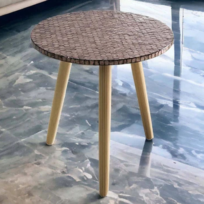 Copper Glow Side Table - Mother Of Pearl - Notbrand