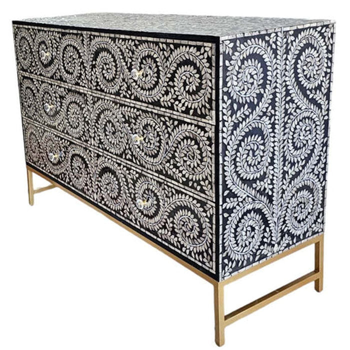 Enchanting Vine Chest Of Drawers - Mother Of Pearl - Notbrand