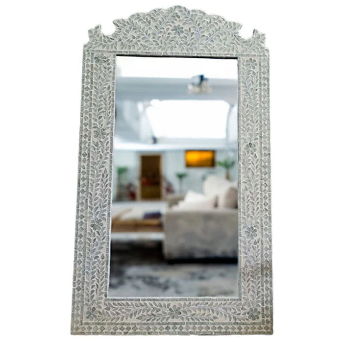 Serene Reflection Wall Mirror - Mother Of Pearl - Notbrand